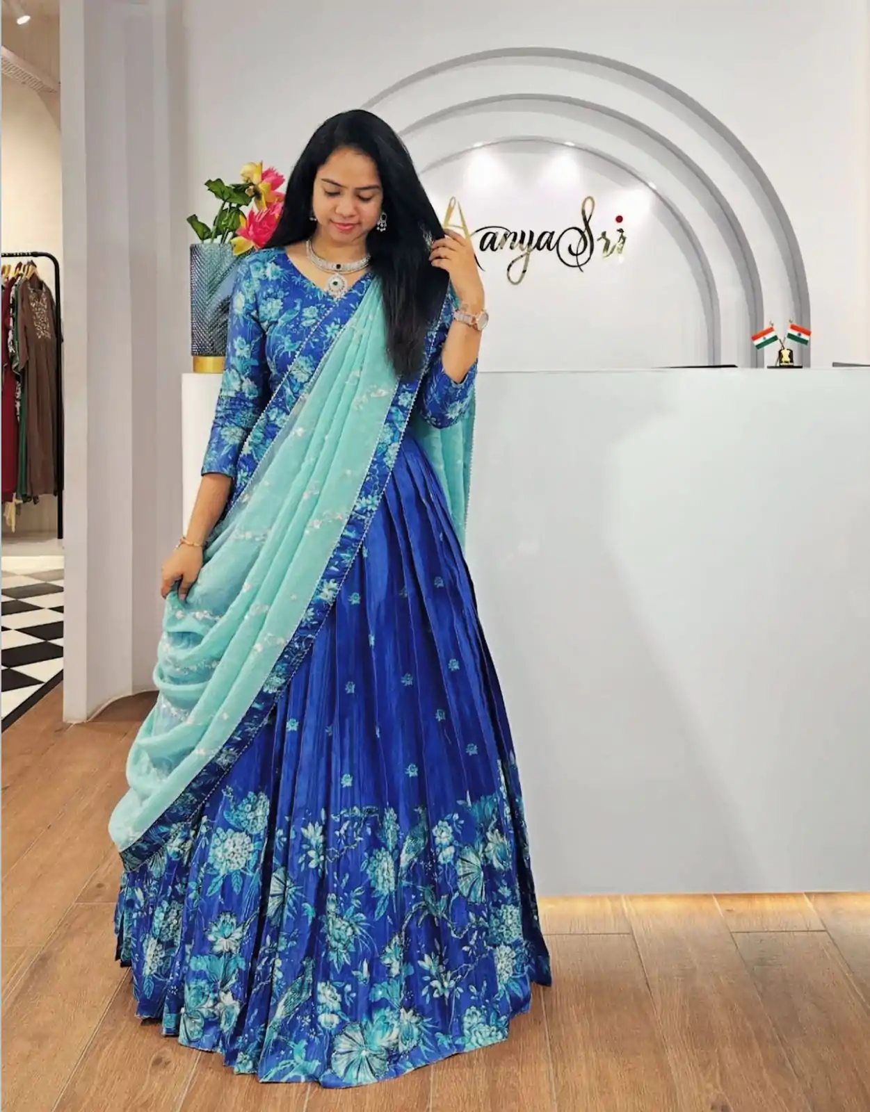 PC 506 Royal Blue Color Chinon Digital Print Lehenga Choli Casual, Wedding, Festive, Events . Expected Delivery  4-6 Working Days @2149/- only      | Bollywood Lehenga, Creative Lehenga, Designer Lehenga, Embroidered Lehenga, Lehenga, Party Wear Lehenga