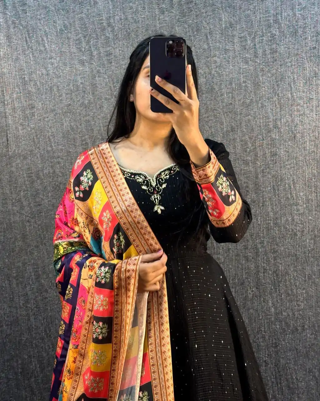 MF 781 Black Georgette Wide Sequence Work Anarkali Gown Wedding Party, Festive, Events Etc.4-6 Working Days @ 1649/ - only | Bollywood Gowns, Creative Gowns, Designer Gowns, Embroidered Gowns, Gowns, Party Wear Gowns, Straight Suits