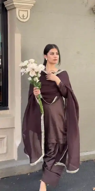 ZSR 3115 Wine Color Japan Satin With Full Sleeve Salwar Suit Casual, Wedding, Festive, Events . Expected Delivery  4-6 Working Days @1799/- only      | Jump Suits, Casual Suits, Creative suits, Designer Suits, Palazzo Suits, Party Wear Suits, Patiala Suits, Salwar suit, Straight Suits