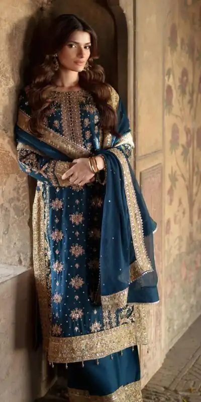 ZF 415 Navy Blue Color Georgette Sequence Work Salwar Suit Casual, Wedding, Festive, Events . Expected Delivery  4-6 Working Days @2149/- only      | Jump Suits, Casual Suits, Creative suits, Designer Suits, Palazzo Suits, Party Wear Suits, Patiala Suits, Salwar suit, Straight Suits