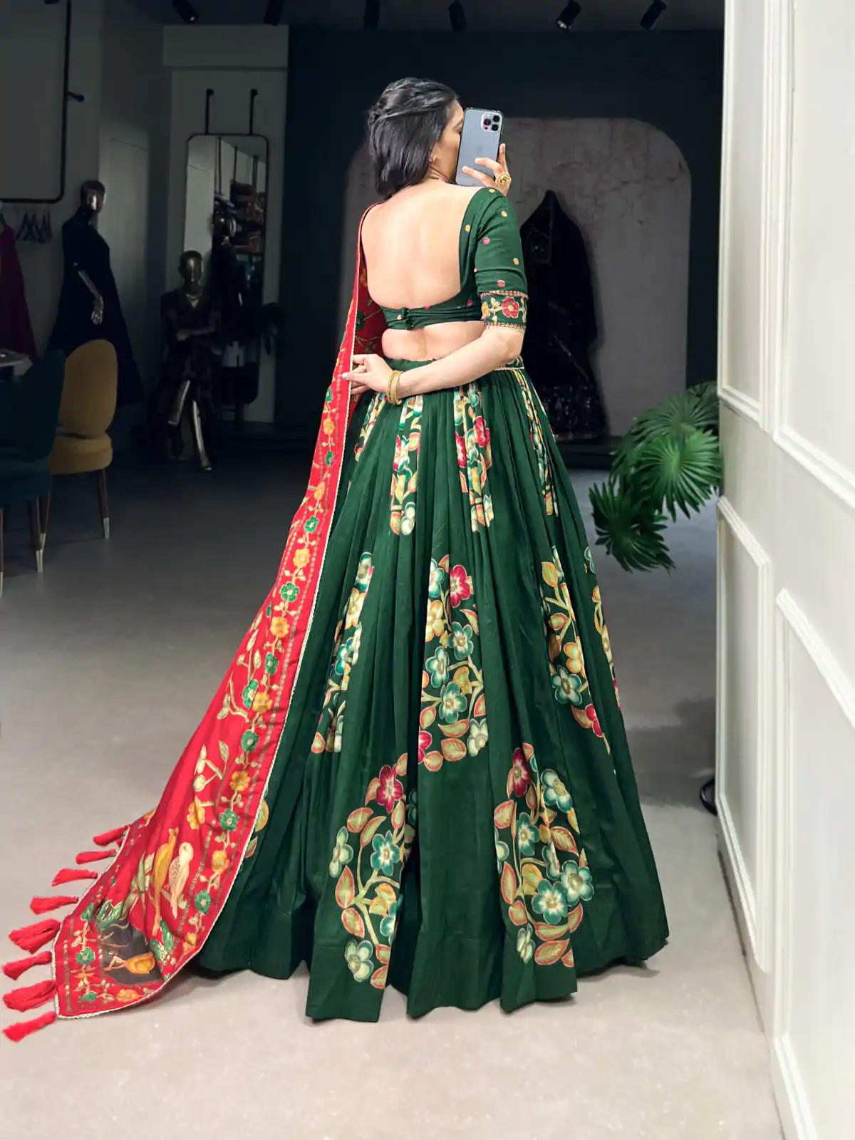 LNB 1239 Green Color Tushar Silk Printed Foil Work Lehenga Choli Casual, Wedding, Party, Festive, Events Etc.4-6 Working Days@ 2249/-only | Bollywood Lehenga, Creative Lehenga, Designer Lehenga, Embroidered Lehenga, Lehenga, Party Wear Lehenga