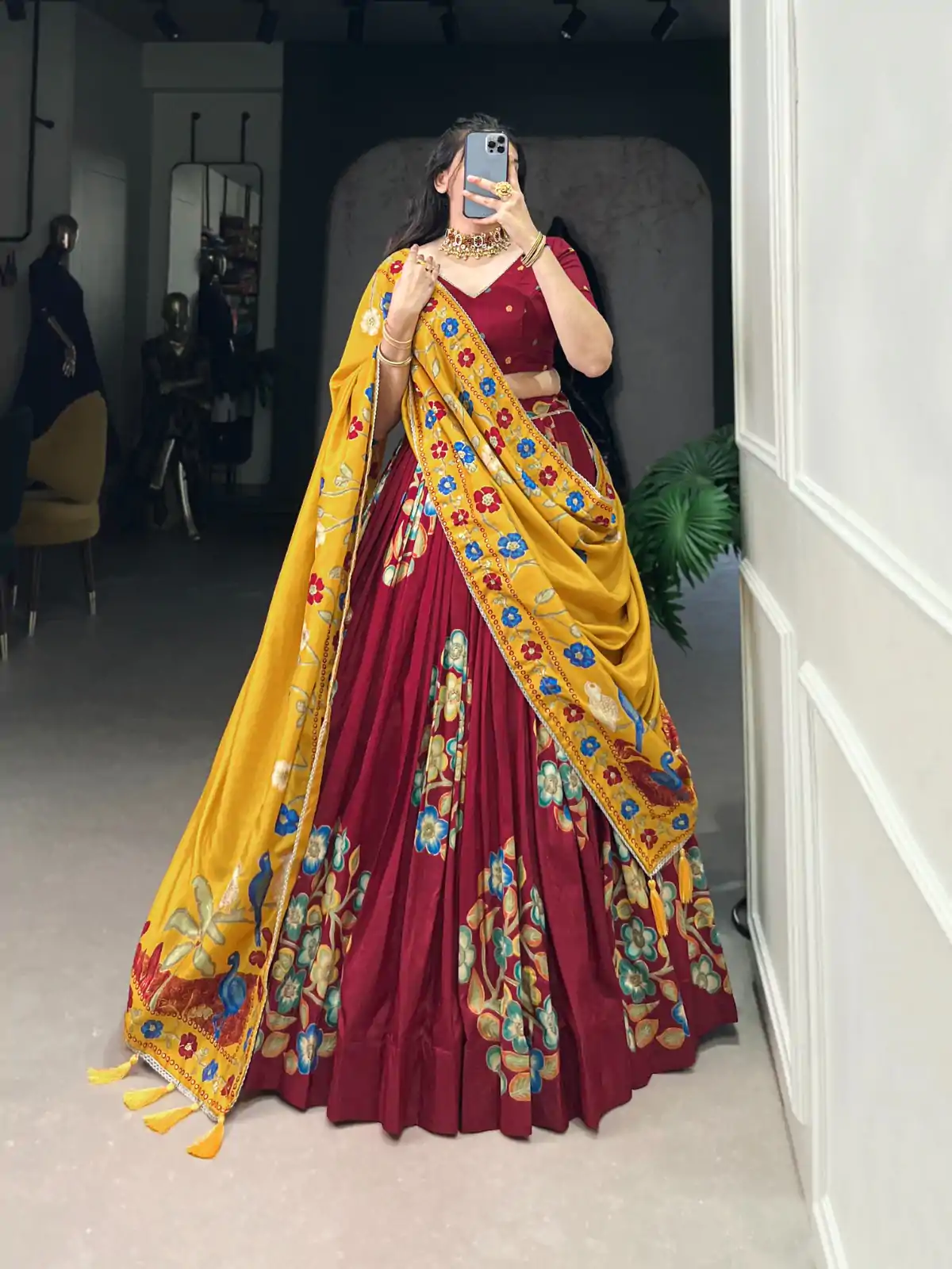 LNB 1239 Maroon Color Tushar Silk Printed Foil Work Lehenga Choli Casual, Wedding, Party, Festive, Events Etc.4-6 Working Days@ 2249/-only | Bollywood Lehenga, Creative Lehenga, Designer Lehenga, Embroidered Lehenga, Lehenga, Party Wear Lehenga