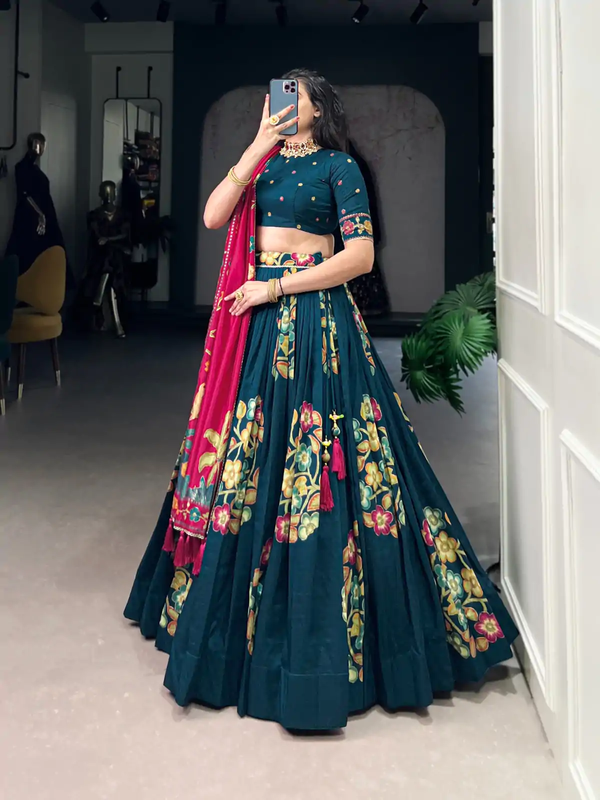 LNB 1239 Peacock Blue Color Tushar Silk Printed Foil Work Lehenga Choli Casual, Wedding, Party, Festive, Events Etc.4-6 Working Days@ 2249/-only | Embroidered Lehenga, Bollywood Lehenga, Creative Lehenga, Designer Lehenga, Lehenga, Party Wear Lehenga