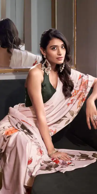 YNF 7026 White Color Satin Silk Printed Saree Casual, Wedding, Festive, Events . Expected Delivery  4-6 Working Days @1599/- only                                                                                                                                           | Bollywood Sarees, Creative Sarees, Designer Sarees, Embroidered Sarees, Ethnic Saree, Modern Digital sarees, Party Wear Sarees, Sarees