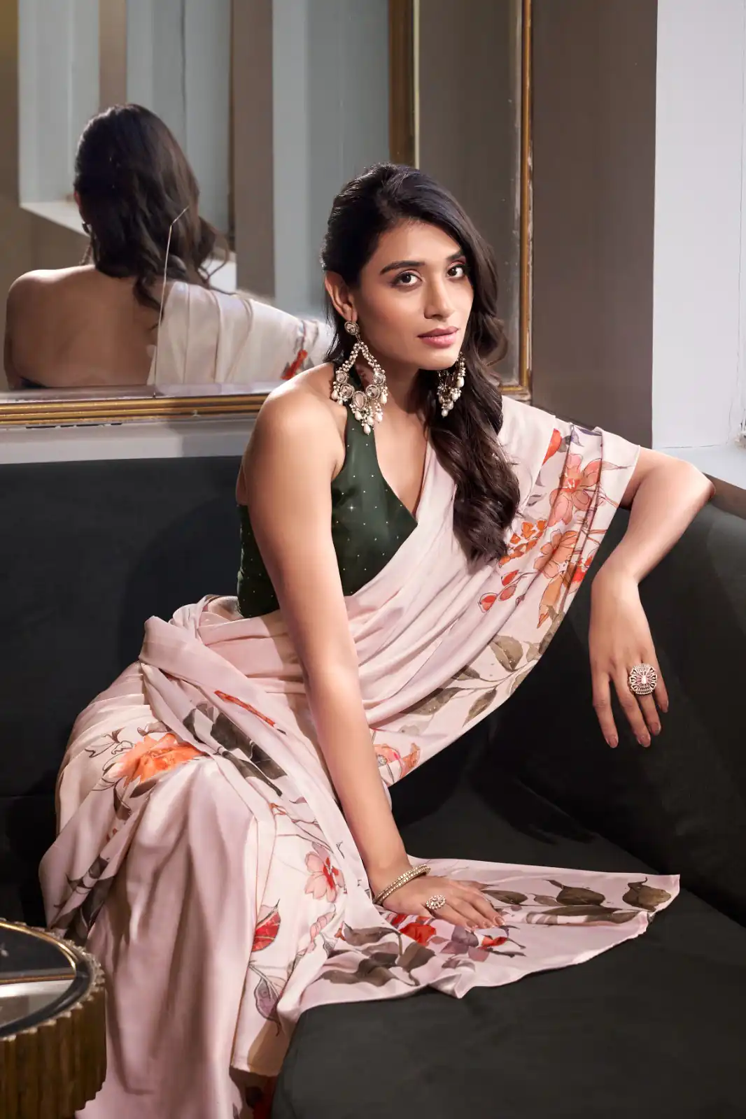 YNF 7026 White Color Satin Silk Printed Saree Casual, Wedding, Festive, Events . Expected Delivery  4-6 Working Days @1599/- only                                                                                                                                           | Bollywood Sarees, Creative Sarees, Designer Sarees, Embroidered Sarees, Ethnic Saree, Modern Digital sarees, Party Wear Sarees, Sarees