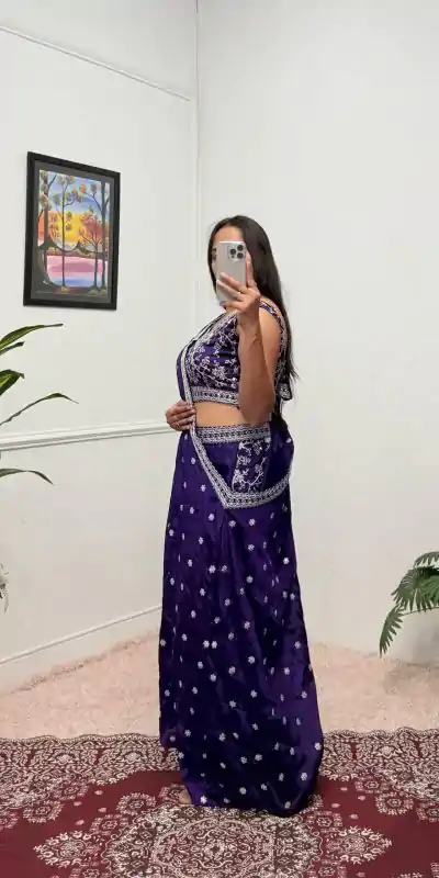 ST 1089 Purple Color Chinon Embroidery Work Salwar Suit Casual, Wedding, Festive, Events . Expected Delivery  4-6 Working Days @1999/- only      | Jump Suits, Casual Suits, Creative suits, Designer Suits, Palazzo Suits, Party Wear Suits, Patiala Suits, Salwar suit, Straight Suits
