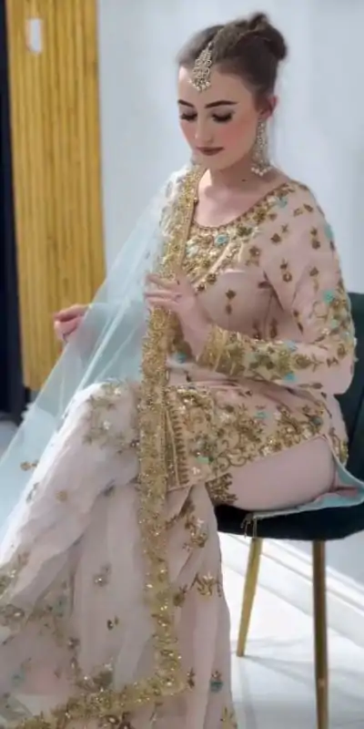 VLM 170 Baby Pink color Foix Georgette Embroidery Salwar Suit Casual, Wedding, Party, Festive, Events . Expected Delivery 4-6 Working Days @2199/- | Jump Suits, Casual Suits, Creative suits, Designer Suits, Palazzo Suits, Party Wear Suits, Patiala Suits, Salwar suit, Straight Suits