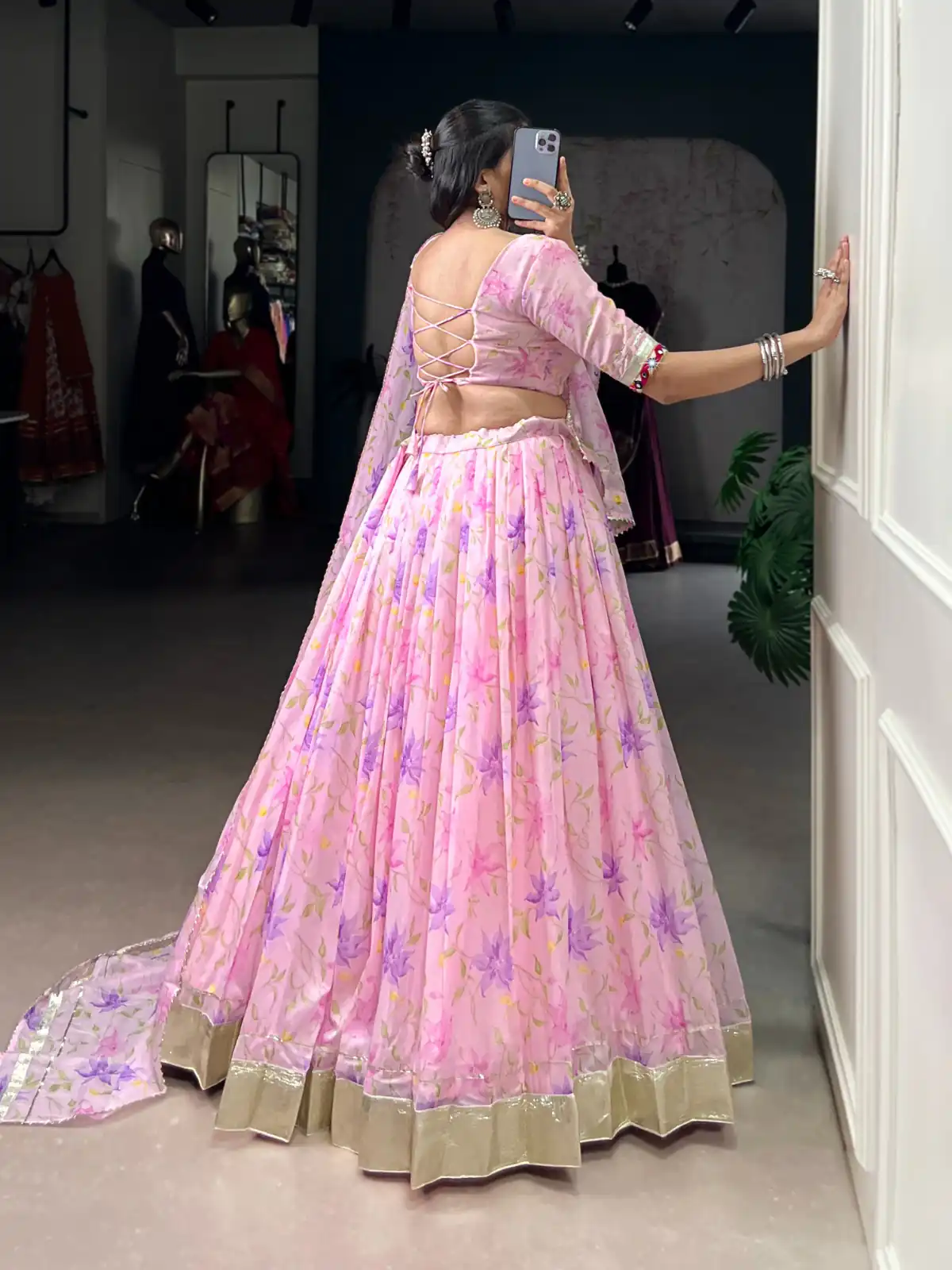 LNB 1716 Baby Pink Color Tabby Silk Floral Print Embossed Design Lace Lehenga Choli Wedding, Party, Festive, Events Etc. Delivery 4-6 Working Days Rs 2499 | Bollywood Lehenga, Creative Lehenga, Designer Lehenga, Embroidered Lehenga, Lehenga, Party Wear Lehenga