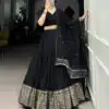 LNB 1906 Black Color Pure Chanderi Plain With Zari Weaving Work Border Lehenga Choli Wedding, Party, Festive, Events Etc. Delivery 4-6 Working Days Rs 1999 | Bollywood Lehenga, Creative Lehenga, Designer Lehenga, Embroidered Lehenga, Lehenga, Party Wear Lehenga