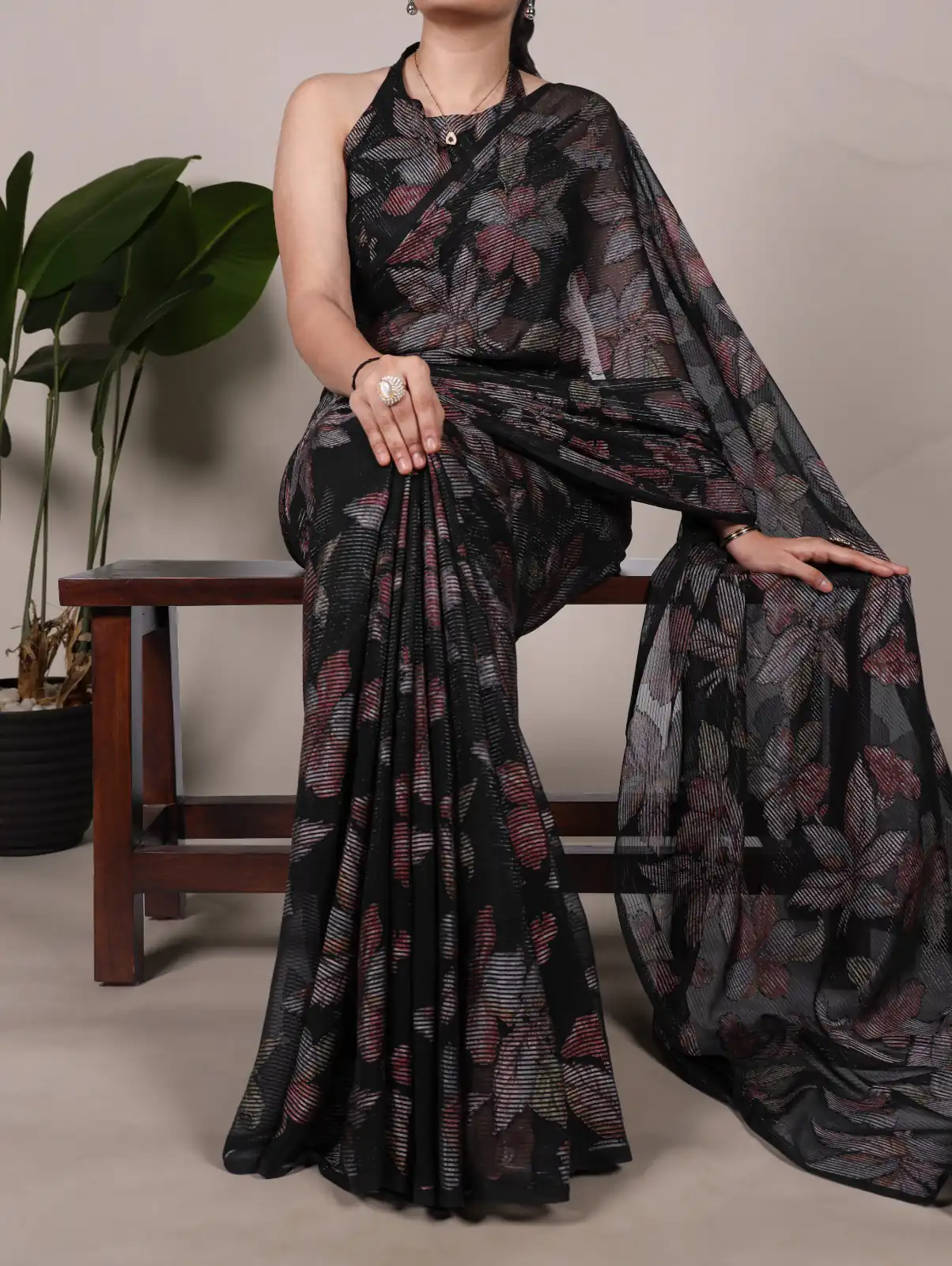 YNF 7052 Black Color Lurex Brasso Floral Viscose Brasso Saree Casual, Wedding, Festive, Events . Expected Delivery  4-6 Working Days @1799/- only                                                                                | Bollywood Sarees, Creative Sarees, Designer Sarees, Embroidered Sarees, Ethnic Saree, Modern Digital sarees, Party Wear Sarees, Sarees