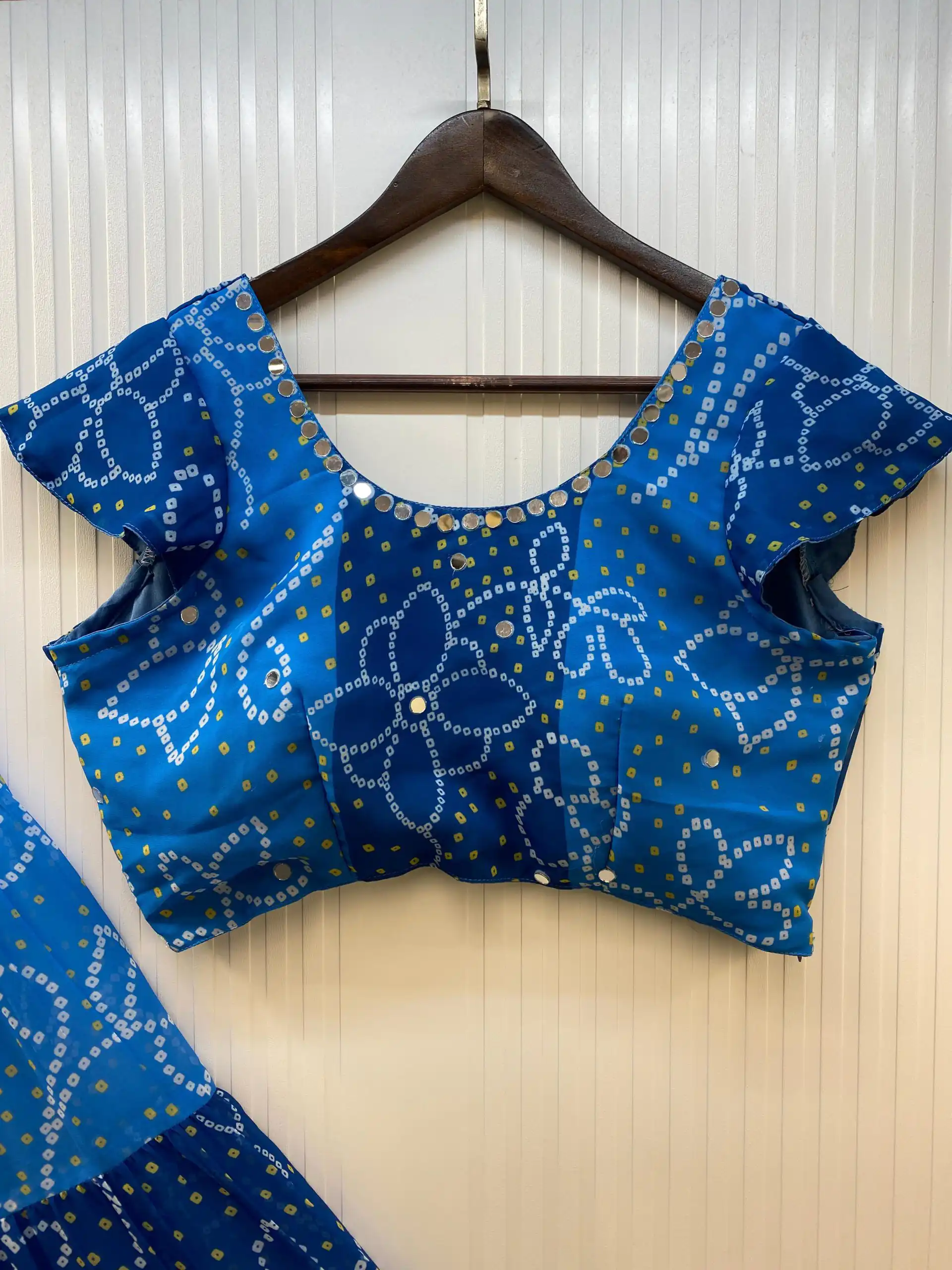 LG 647 Blue Color Printed Georgette Real Mirror Work Lehenga Choli Wedding, Party, Festive, Events Etc. Delivery 4-6 Working Days Rs 2099 | Bollywood Lehenga, Creative Lehenga, Designer Lehenga, Embroidered Lehenga, Lehenga, Party Wear Lehenga