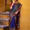 YNF 7048 Blue Color Polyester Chanderi Kalamkari Weaving Work Saree Casual, Wedding, Festive, Events . Expected Delivery  4-6 Working Days @1499/- only                                | Bollywood Sarees, Creative Sarees, Designer Sarees, Embroidered Sarees, Ethnic Saree, Modern Digital sarees, Party Wear Sarees, Sarees