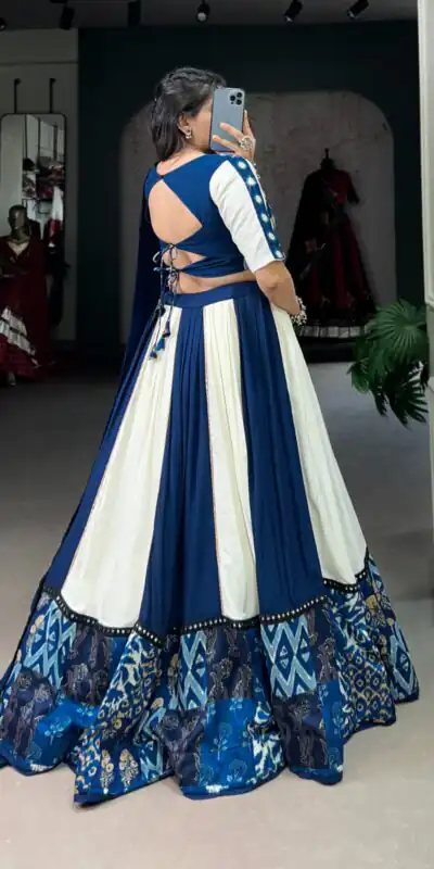 LNB 1714 Blue Color Pure Rayon Plain Printed With Paper Mirror Work Lehenga Choli Wedding, Party, Festive, Events Etc. Delivery 4-6 Working Days Rs 3599 | Bollywood Lehenga, Creative Lehenga, Designer Lehenga, Embroidered Lehenga, Lehenga, Party Wear Lehenga