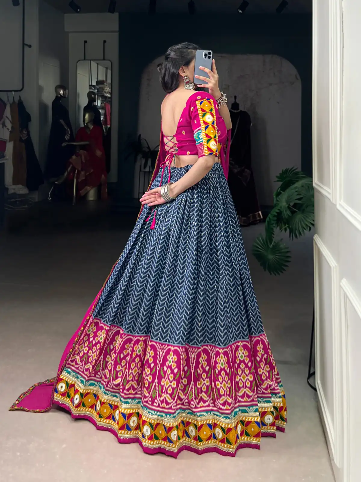 LNB 1742 Blue Color Tasar Silk Foil Print Original Mirror Gamthi  Work Lehenga Choli Wedding, Party, Festive, Events Etc. Delivery 4-6 Working Days Rs 3049 | Bollywood Lehenga, Creative Lehenga, Designer Lehenga, Embroidered Lehenga, Lehenga, Party Wear Lehenga