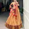 Chiku Jacquard Zari Lehenga Choli
