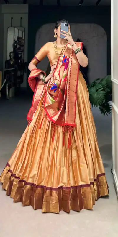 LNB 2017 Chiku Color Jacquard Silk Zari Weaving Work Lehenga Choli Wedding, Party, Festive, Events Etc. Delivery 4-6 Working Days Rs 2849 | Bollywood Lehenga, Creative Lehenga, Designer Lehenga, Embroidered Lehenga, Lehenga, Party Wear Lehenga