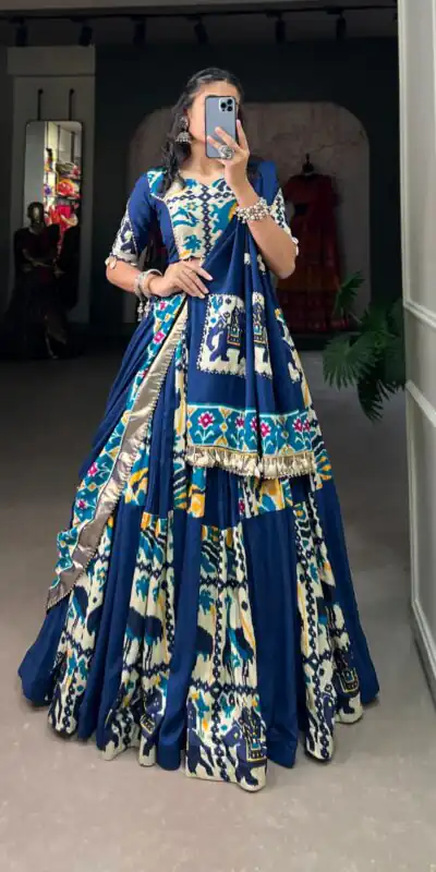 LNB 1611 Firozi Color Rayon With Printed Silk Plain With Printed Lehenga Choli Wedding, Party, Festive, Events Etc. Delivery 4-6 Working Days Rs 3099 | Bollywood Lehenga, Creative Lehenga, Designer Lehenga, Embroidered Lehenga, Lehenga, Party Wear Lehenga
