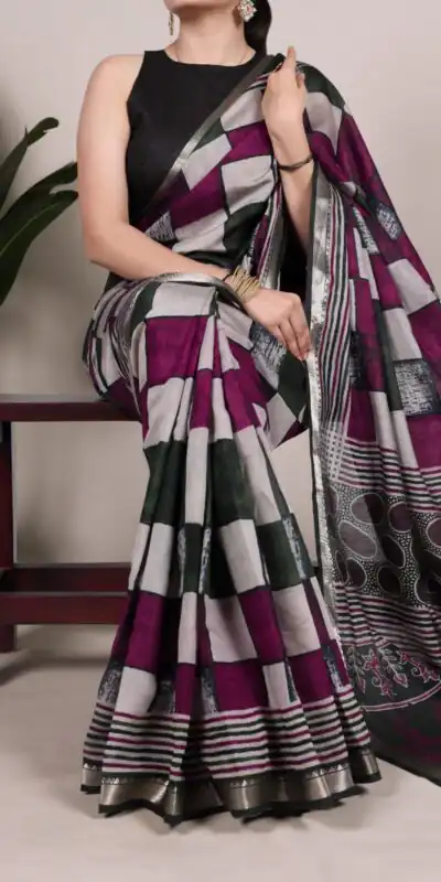 YNF 7045 Green Color Polyester Viscose Chanderi Printed Border Saree Casual, Wedding, Festive, Events . Expected Delivery  4-6 Working Days @1499/- only                                | Bollywood Sarees, Creative Sarees, Designer Sarees, Embroidered Sarees, Ethnic Saree, Modern Digital sarees, Party Wear Sarees, Sarees