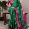 YNF 7406 Green Color Cotton Silk Weaving Work Paithani Concept Saree Casual, Wedding, Festive, Events . Expected Delivery  4-6 Working Days @1449/- only                                                                                | Bollywood Sarees, Creative Sarees, Designer Sarees, Embroidered Sarees, Ethnic Saree, Modern Digital sarees, Party Wear Sarees, Sarees