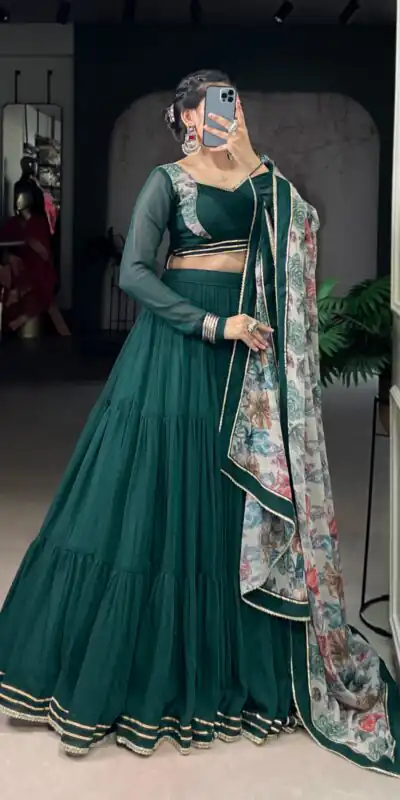 LNB 1710 Green Color Marble Lace Touch Up Canvas Lehenga Choli Wedding, Party, Festive, Events Etc. Delivery 4-6 Working Days Rs 3099 | Bollywood Lehenga, Creative Lehenga, Designer Lehenga, Embroidered Lehenga, Lehenga, Party Wear Lehenga