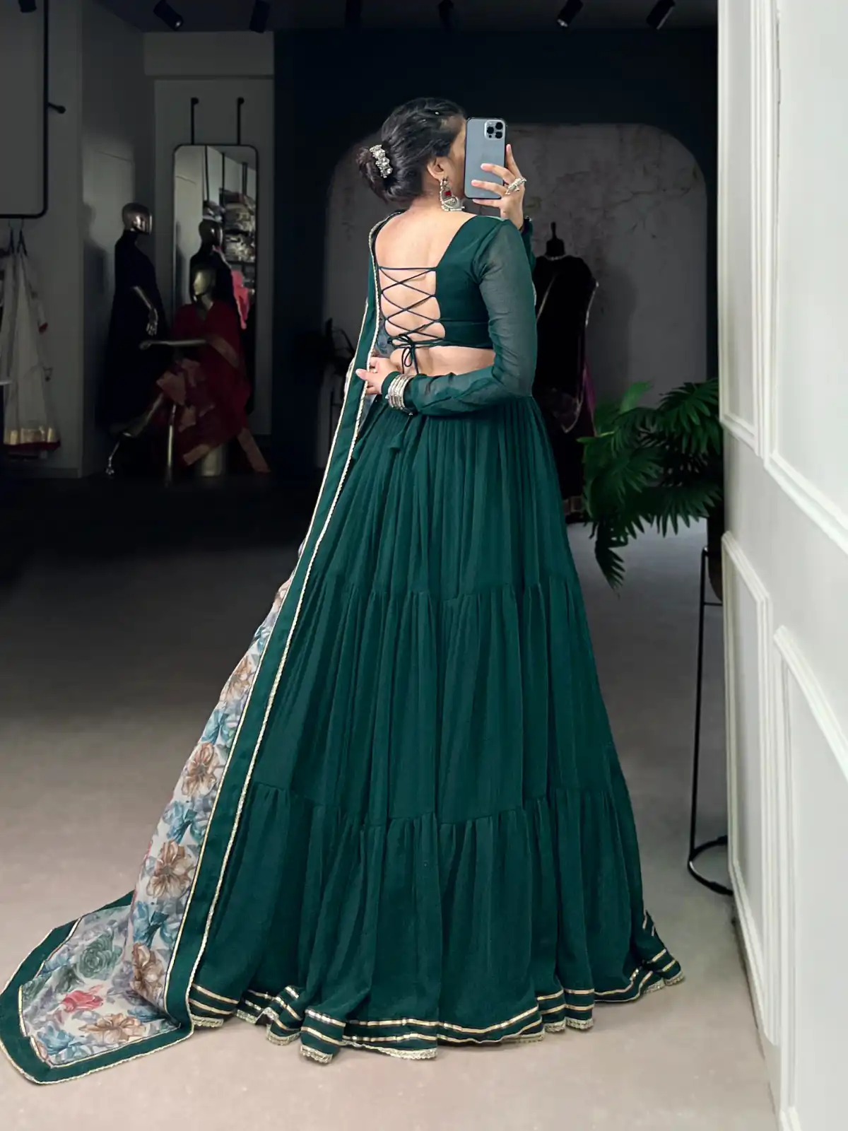LNB 1710 Green Color Marble Lace Touch Up Canvas Lehenga Choli Wedding, Party, Festive, Events Etc. Delivery 4-6 Working Days Rs 3099 | Bollywood Lehenga, Creative Lehenga, Designer Lehenga, Embroidered Lehenga, Lehenga, Party Wear Lehenga