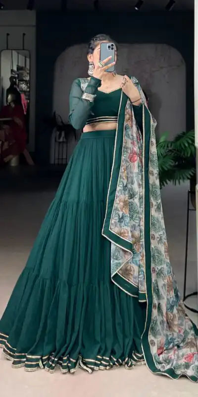 LNB 1710 Green Color Marble Lace Touch Up Canvas Lehenga Choli Wedding, Party, Festive, Events Etc. Delivery 4-6 Working Days Rs 3099 | Bollywood Lehenga, Creative Lehenga, Designer Lehenga, Embroidered Lehenga, Lehenga, Party Wear Lehenga