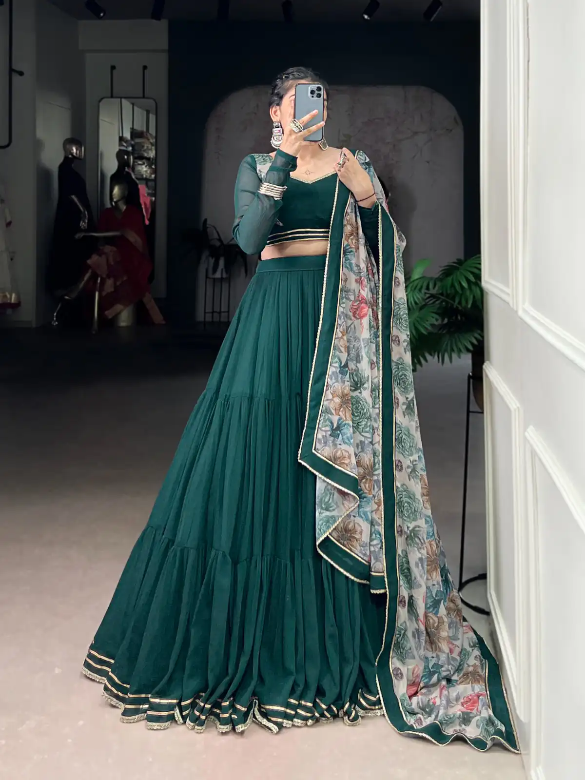 LNB 1710 Green Color Marble Lace Touch Up Canvas Lehenga Choli Wedding, Party, Festive, Events Etc. Delivery 4-6 Working Days Rs 3099 | Bollywood Lehenga, Creative Lehenga, Designer Lehenga, Embroidered Lehenga, Lehenga, Party Wear Lehenga