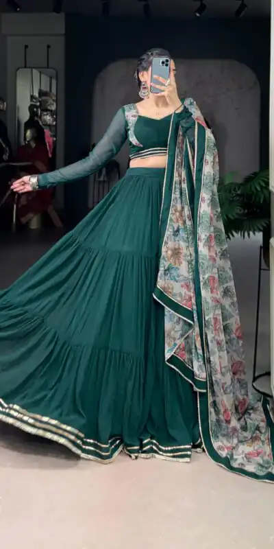 LNB 1710 Green Color Marble Lace Touch Up Canvas Lehenga Choli Wedding, Party, Festive, Events Etc. Delivery 4-6 Working Days Rs 3099 | Bollywood Lehenga, Creative Lehenga, Designer Lehenga, Embroidered Lehenga, Lehenga, Party Wear Lehenga