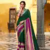 YNF 7049 Green Color Poly Cotton Printed With Zari Weaving Work Saree Casual, Wedding, Festive, Events . Expected Delivery  4-6 Working Days @1699/- only                                                                                | Bollywood Sarees, Creative Sarees, Designer Sarees, Embroidered Sarees, Ethnic Saree, Modern Digital sarees, Party Wear Sarees, Sarees