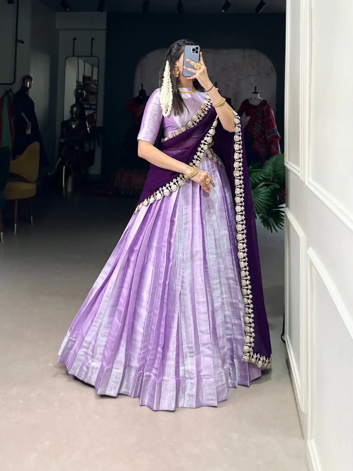 LNB 2013 Lavender Color Jacquard Silk weaving work Lehenga Choli Wedding, Party, Festive, Events Etc. Delivery 4-6 Working Days Rs 2999 | Bollywood Lehenga, Creative Lehenga, Designer Lehenga, Embroidered Lehenga, Lehenga, Party Wear Lehenga