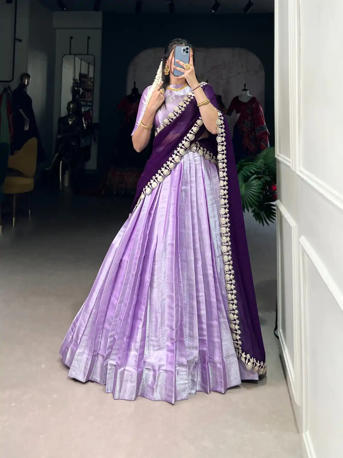 LNB 2013 Lavender Color Jacquard Silk weaving work Lehenga Choli Wedding, Party, Festive, Events Etc. Delivery 4-6 Working Days Rs 2999 | Bollywood Lehenga, Creative Lehenga, Designer Lehenga, Embroidered Lehenga, Lehenga, Party Wear Lehenga