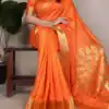 YNF 7903 Light Orange Color Raw Silk Zari Weaving Work Saree Casual, Wedding, Festive, Events . Expected Delivery  4-6 Working Days @1699/- only                                                                                | Bollywood Sarees, Creative Sarees, Designer Sarees, Embroidered Sarees, Ethnic Saree, Modern Digital sarees, Party Wear Sarees, Sarees