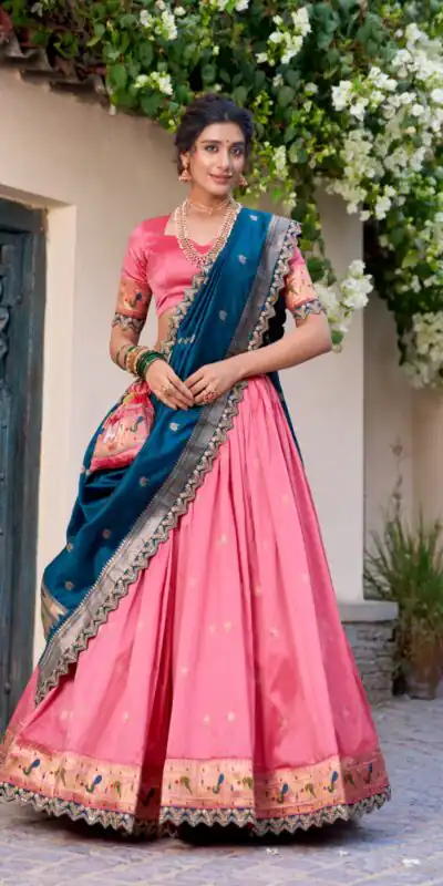LNB 2014 Light Pink Color Jacquard Zari Work Sequins Thread Embroidery Lehenga Choli Wedding, Party, Festive, Events Etc. Delivery 4-6 Working Days Rs 3749 | Bollywood Lehenga, Creative Lehenga, Designer Lehenga, Embroidered Lehenga, Lehenga, Party Wear Lehenga