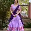 LNB1518 Light Purple Color Cotton Silk Thread Embroidery Work Lehenga Choli Wedding, Party, Festive, Events Etc. Delivery 4-6 Working Days Rs 2999 | Bollywood Lehenga, Creative Lehenga, Designer Lehenga, Embroidered Lehenga, Lehenga, Party Wear Lehenga