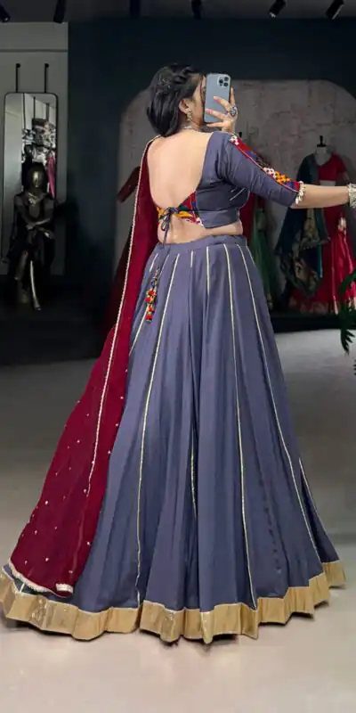 LNB 1655 Light Purple Color Pure Rayon Embossed Design Gotta Patti Lace Lehenga Choli Wedding, Party, Festive, Events Etc. Delivery 4-6 Working Days Rs 2799 | Bollywood Lehenga, Creative Lehenga, Designer Lehenga, Embroidered Lehenga, Lehenga, Party Wear Lehenga