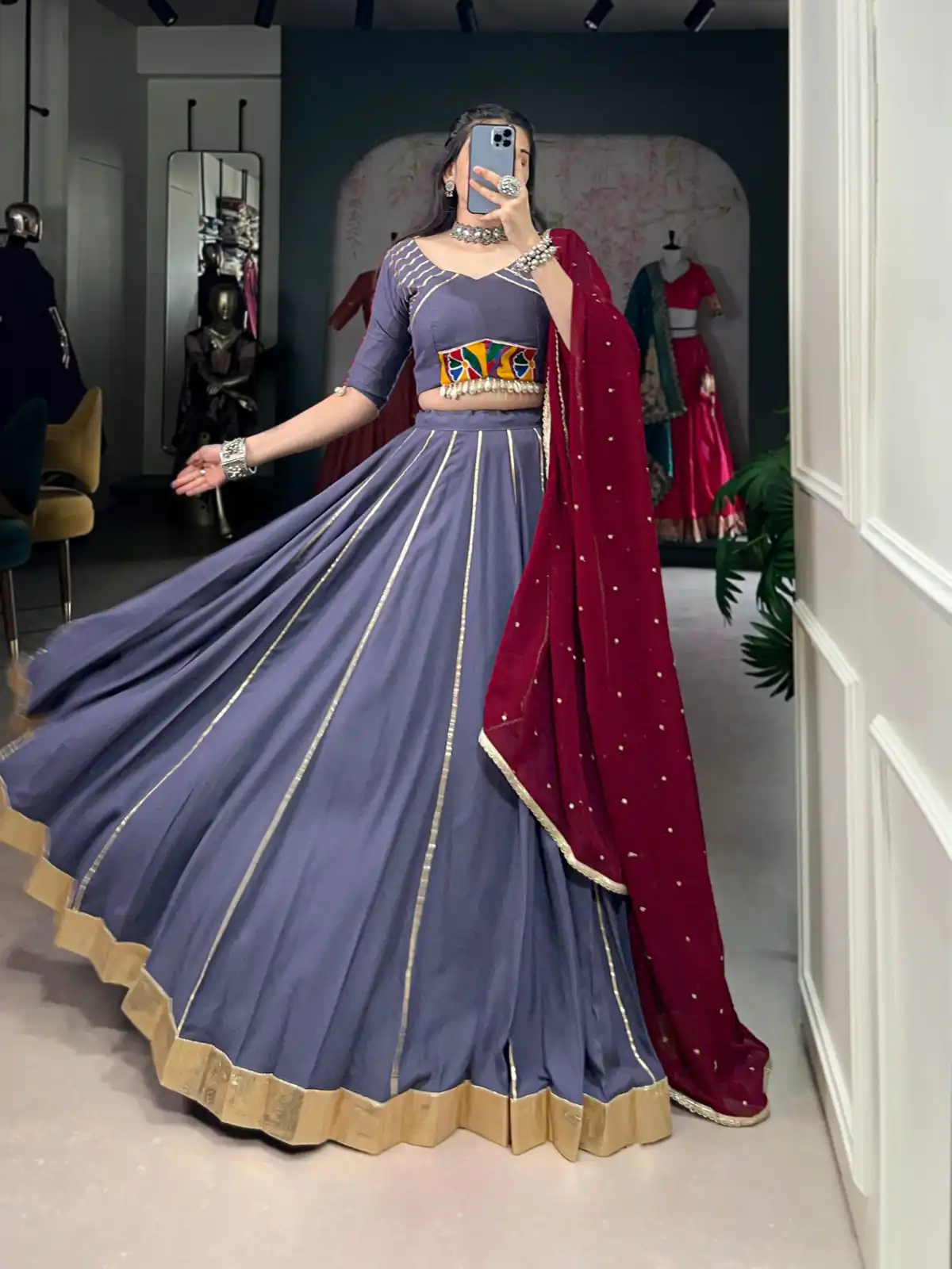 LNB 1655 Light Purple Color Pure Rayon Embossed Design Gotta Patti Lace Lehenga Choli Wedding, Party, Festive, Events Etc. Delivery 4-6 Working Days Rs 2799 | Bollywood Lehenga, Creative Lehenga, Designer Lehenga, Embroidered Lehenga, Lehenga, Party Wear Lehenga