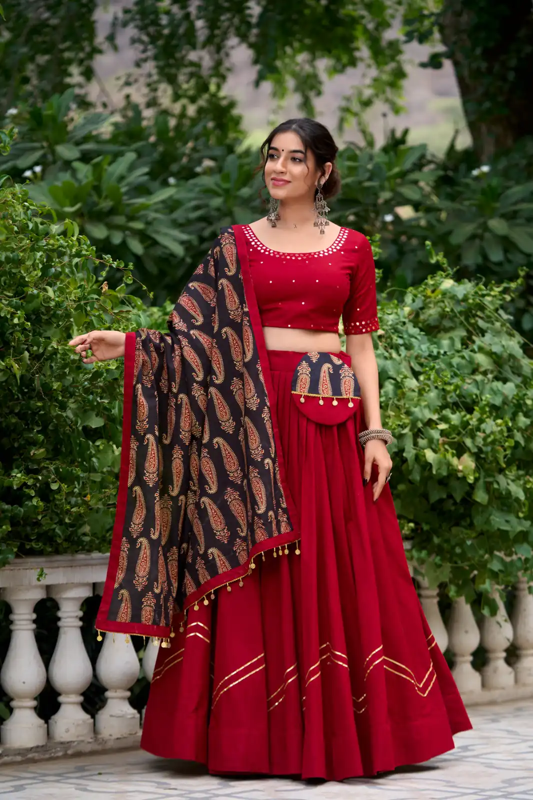 LNB 1697 Maroon Color Pure Cotton Plain With Gota Patti Touch Up Lehenga Choli Wedding, Party, Festive, Events Etc. Delivery 4-6 Working Days Rs 3499 | Bollywood Lehenga, Creative Lehenga, Designer Lehenga, Embroidered Lehenga, Lehenga, Party Wear Lehenga