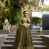 LNB 1906 Mehndi Color Pure Chanderi Plain With Zari Weaving Work Border Lehenga Choli Wedding, Party, Festive, Events Etc. Delivery 4-6 Working Days Rs 1999 | Bollywood Lehenga, Creative Lehenga, Designer Lehenga, Embroidered Lehenga, Lehenga, Party Wear Lehenga