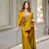BE 349 Mustard Color Air Tex Chinon Sequence Embroidered Work Salwar Suit Casual, Wedding, Festive, Events . Expected Delivery  4-6 Working Days @1999/- only      | Jump Suits, Casual Suits, Creative suits, Designer Suits, Palazzo Suits, Party Wear Suits, Patiala Suits, Salwar suit, Straight Suits