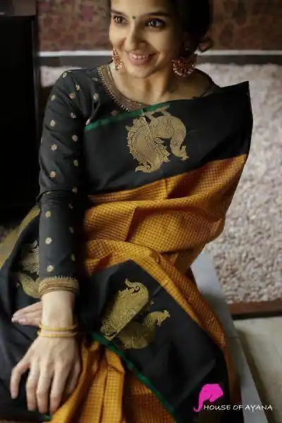 KP 2060 Mustard Color Work in Soft Lichi Silk Jacquard Work Saree Designer On for ₹1449. Delivery 4-6 Working Days. Shop now. | Bollywood Sarees, Creative Sarees, Designer Sarees, Embroidered Sarees, Ethnic Saree, Modern Digital sarees, Party Wear Sarees, Sarees