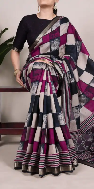 YNF 7045 Navy Blue Color Polyester Viscose Chanderi Printed Border Saree Casual, Wedding, Festive, Events . Expected Delivery  4-6 Working Days @1499/- only                                | Bollywood Sarees, Creative Sarees, Designer Sarees, Embroidered Sarees, Ethnic Saree, Modern Digital sarees, Party Wear Sarees, Sarees