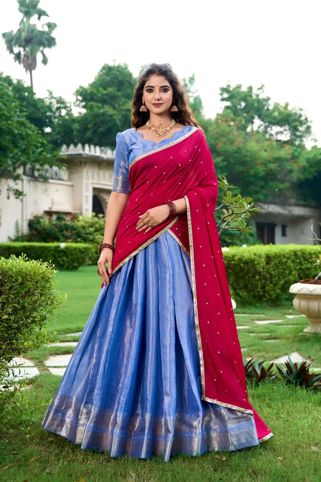 LNB 2003 Navy Blue Color Kanchipuram Lehenga Choli With Zari Embroidery Work. Available at ₹1999 only. Delivery 4-6 Working Days. Shop now. | Bollywood Lehenga, Creative Lehenga, Designer Lehenga, Embroidered Lehenga, Lehenga, Party Wear Lehenga