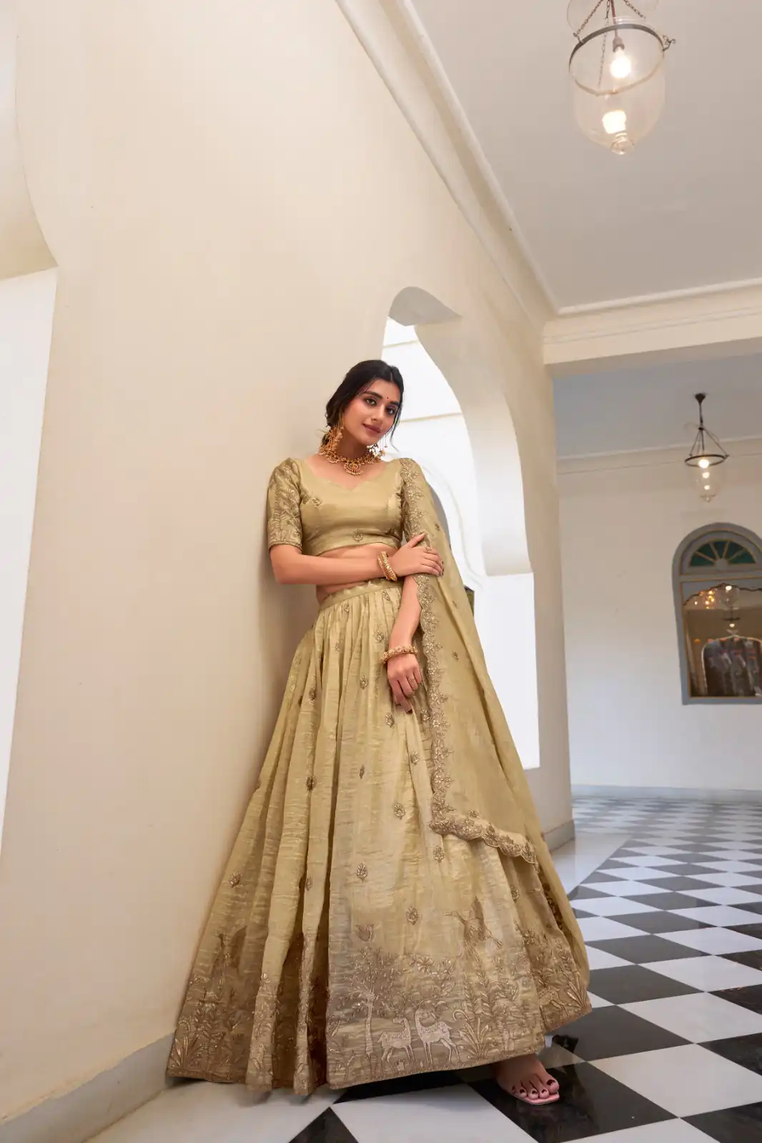 LNB 1435 Off White Sequins Work & Embroidery Work Lehenga Choli in Gold Crush. Exclusive Offer ₹3399. Delivery 4-6 Working Days. Shop now. | Bollywood Lehenga, Creative Lehenga, Designer Lehenga, Embroidered Lehenga, Lehenga, Party Wear Lehenga