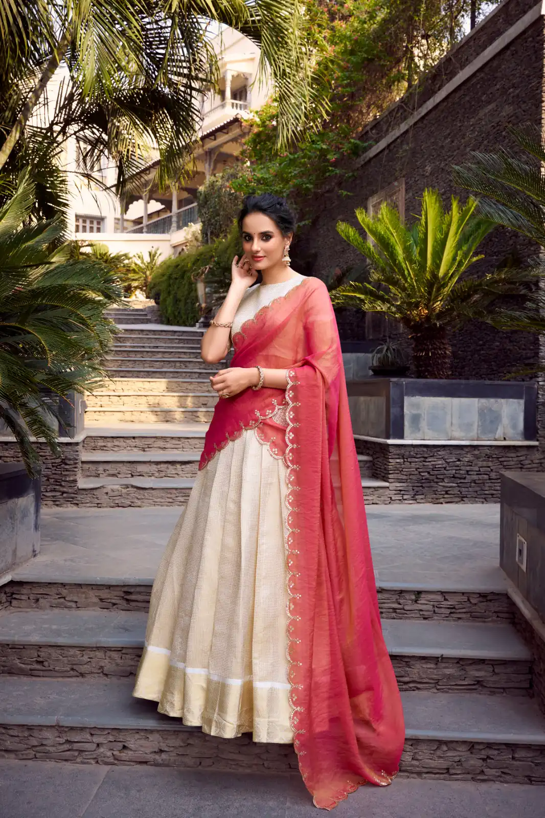 LNB 2011 Off White Color Jacquard Chex Zari Weaving Work Lehenga Choli Wedding, Party, Festive, Events Etc. Delivery 4-6 Working Days Rs 2099 | Bollywood Lehenga, Creative Lehenga, Designer Lehenga, Embroidered Lehenga, Lehenga, Party Wear Lehenga