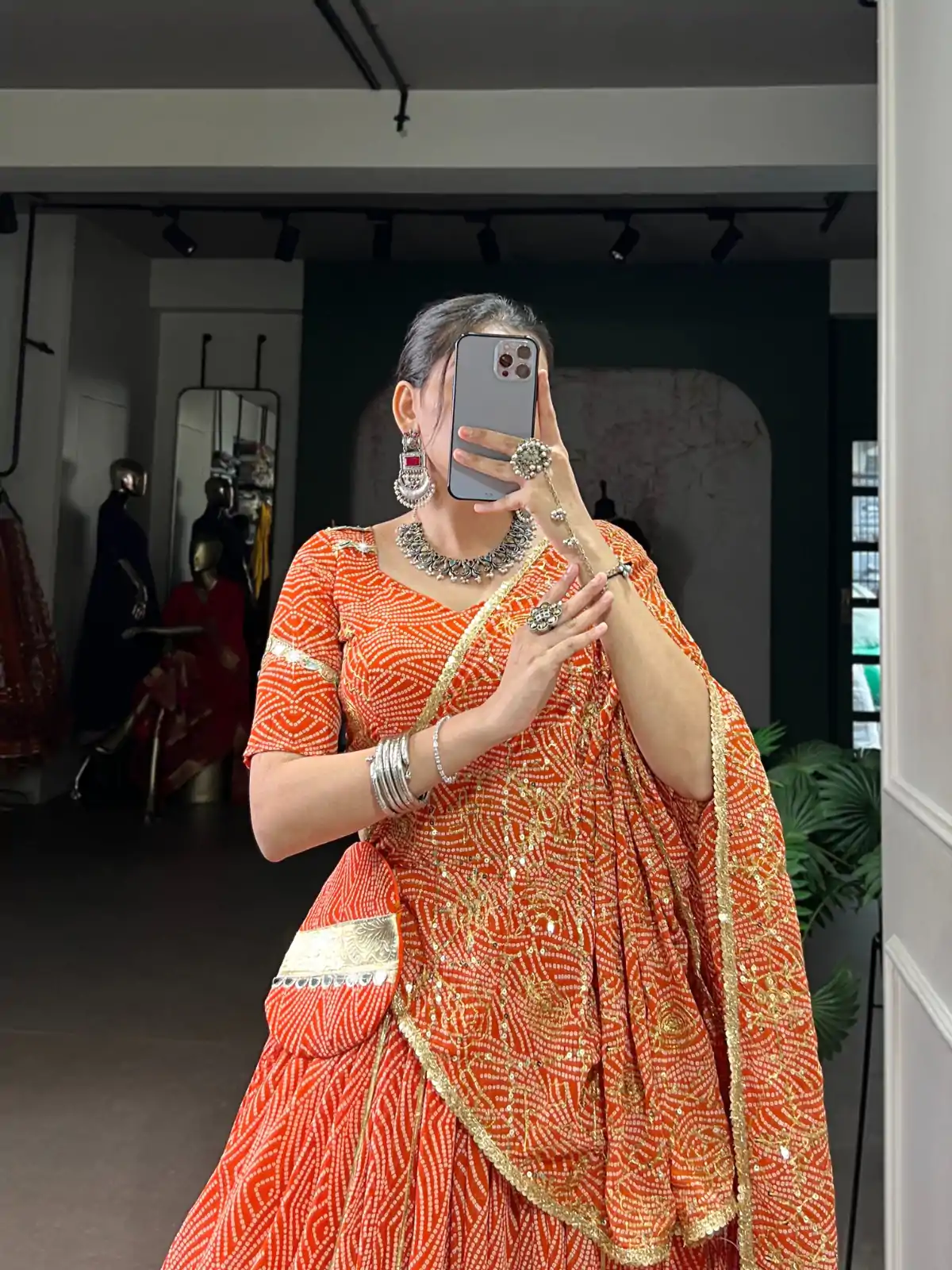 LNB 1701 Orange Color Georgette Bandhej Print And Embossed Lace Lehenga Choli Wedding, Party, Festive, Events Etc. Delivery 4-6 Working Days Rs 3999 | Bollywood Lehenga, Creative Lehenga, Designer Lehenga, Embroidered Lehenga, Lehenga, Party Wear Lehenga