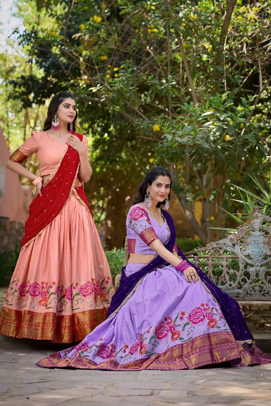 LNB1518 Peach Color Cotton Silk Thread Embroidery Work Lehenga Choli Wedding, Party, Festive, Events Etc. Delivery 4-6 Working Days Rs 2999 | Bollywood Lehenga, Creative Lehenga, Designer Lehenga, Embroidered Lehenga, Lehenga, Party Wear Lehenga
