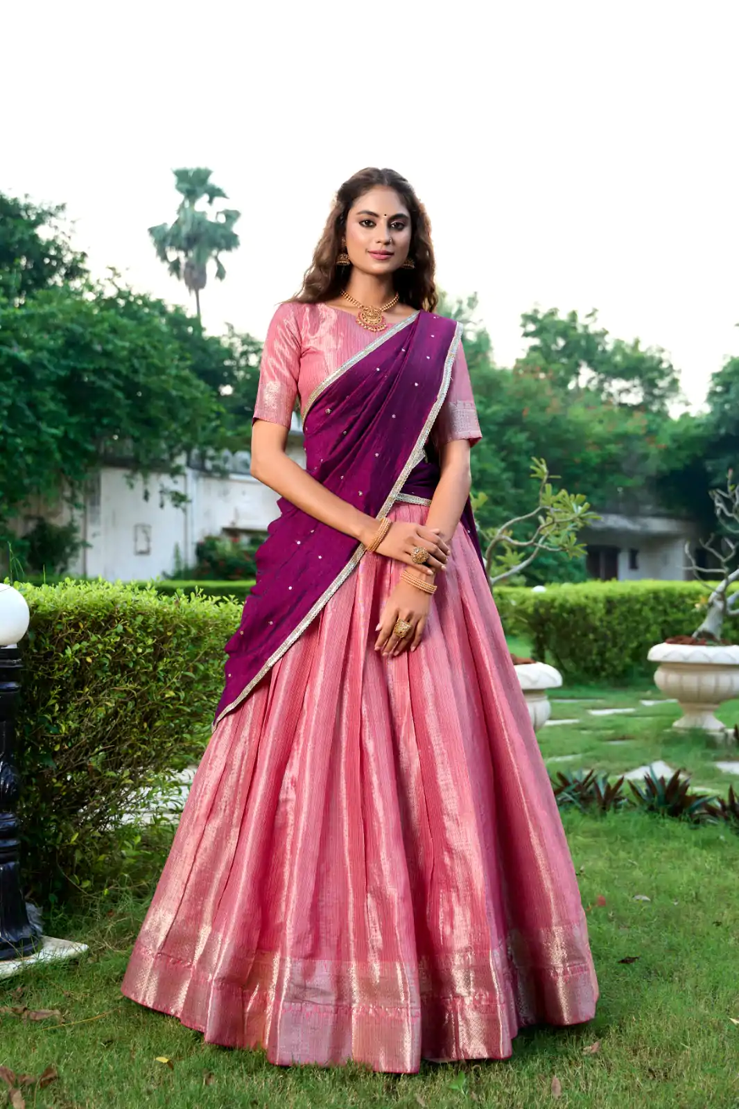 LNB 2003 Peach Color Kanchipuram Lehenga Choli With Zari Embroidery Work. Available at ₹1999 only. Delivery 4-6 Working Days. Shop now. | Bollywood Lehenga, Creative Lehenga, Designer Lehenga, Embroidered Lehenga, Lehenga, Party Wear Lehenga