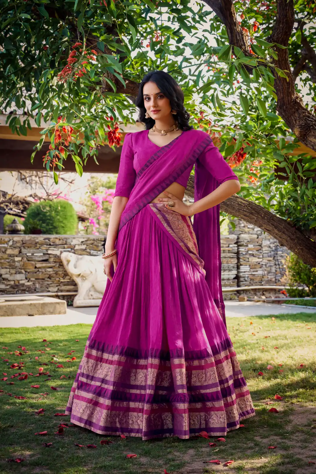 LNB 1902 Pink Color Chanderi Plain With Zari Weaving Work Lehenga Choli Wedding, Party, Festive, Events Etc. Delivery 4-6 Working Days Rs 2099 | Bollywood Lehenga, Creative Lehenga, Designer Lehenga, Embroidered Lehenga, Lehenga, Party Wear Lehenga