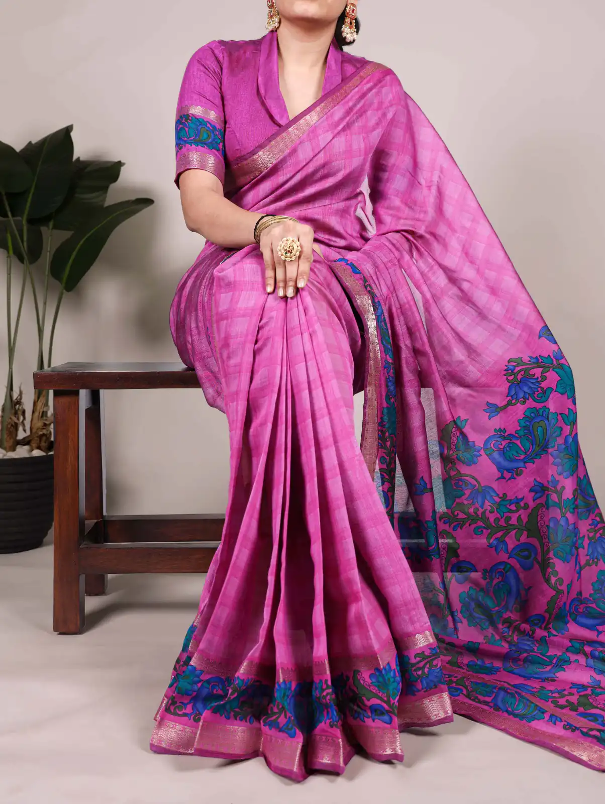 YNF 7035 Pink Color Polyester Chanderi Printed Zari Weaving Work Saree Casual, Wedding, Festive, Events . Expected Delivery  4-6 Working Days @1549/- only                                                                                | Bollywood Sarees, Creative Sarees, Designer Sarees, Embroidered Sarees, Ethnic Saree, Modern Digital sarees, Party Wear Sarees, Sarees