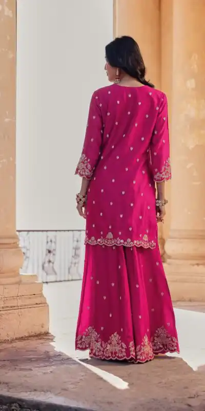 LG 1988 Pink Color Chinon Sequence Embroidery Work Salwar Suit Casual, Wedding, Festive, Events . Expected Delivery  4-6 Working Days @2149/- only      | Jump Suits, Casual Suits, Creative suits, Designer Suits, Palazzo Suits, Party Wear Suits, Patiala Suits, Salwar suit, Straight Suits